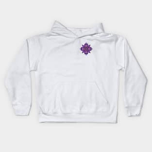 small purple pocket size pixelated mandala Kids Hoodie